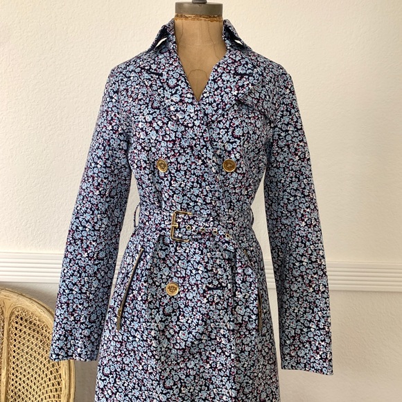 Michael Michael Kors floral trench coat $250 - Picture 2 of 15